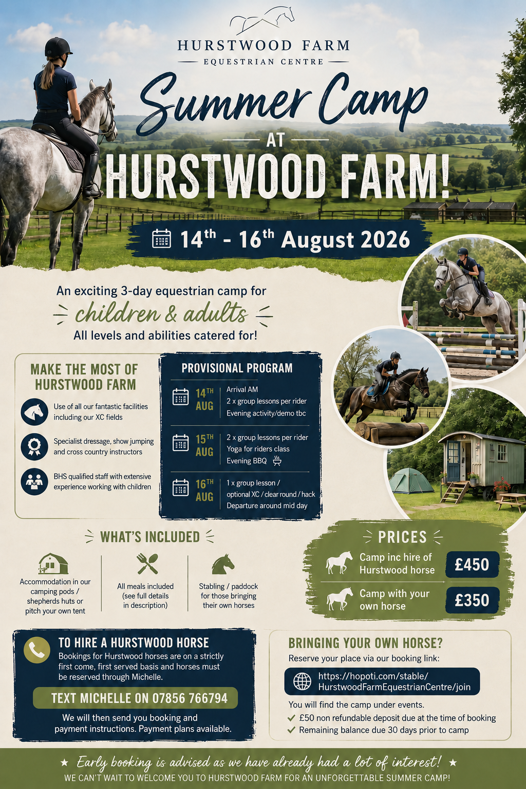 Hurstwood Farm Summer Camp — 14–16 August 2026