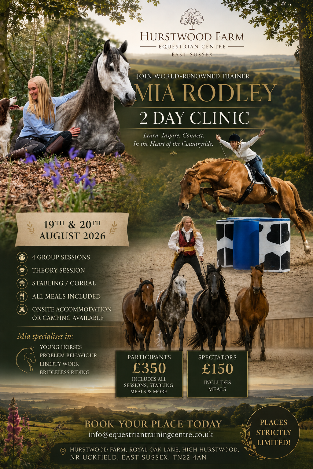 Mia Rodley 2-Day Clinic — 19 & 20 August 2026